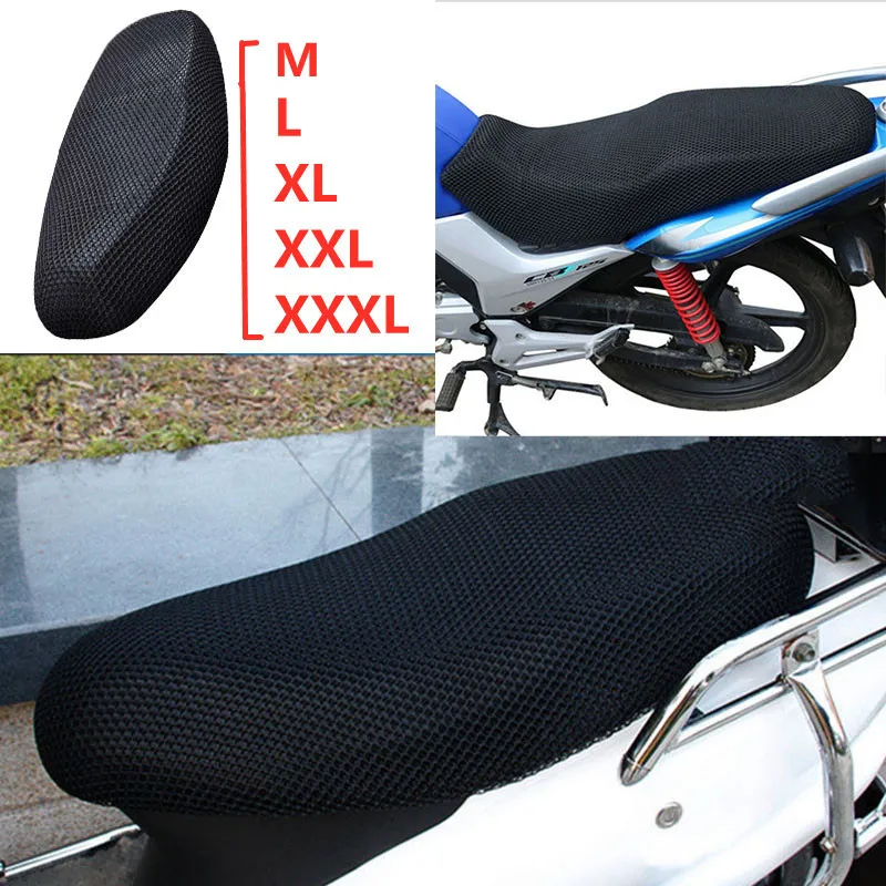 Funda de asiento de motocicleta transpirable verano fresco diseño de panal ventilación antideslizante motocicleta Scooter cojín funda de asiento Protector