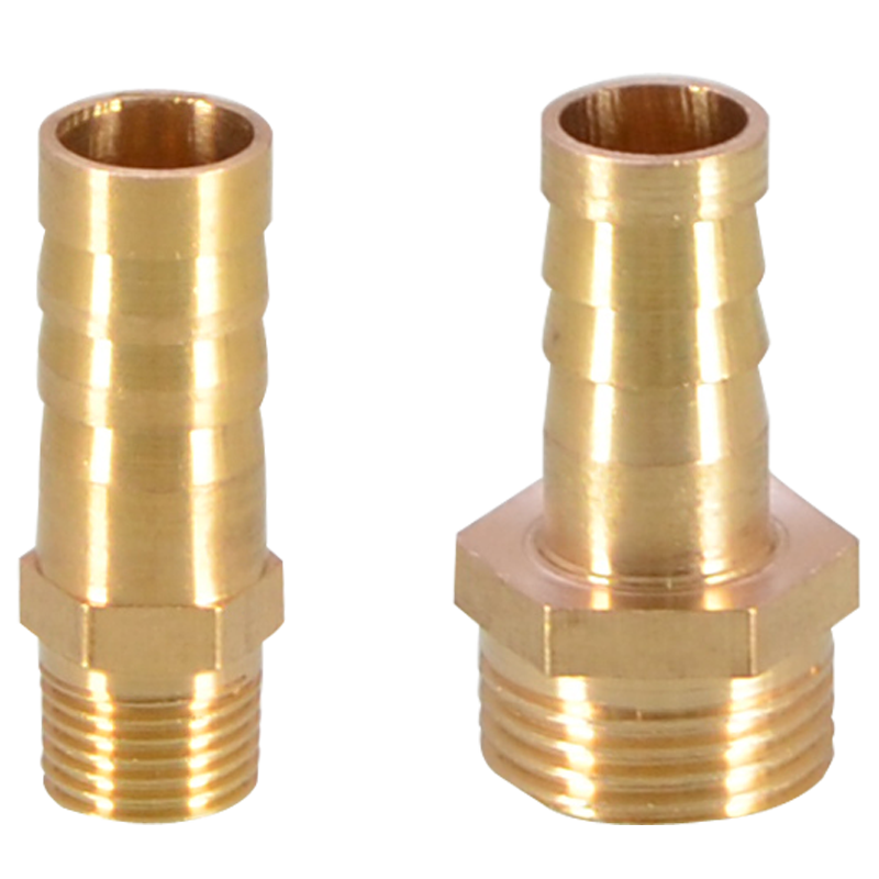 真鍮パイプ継手 6/8/10/12/14/16 ミリメートルホースバーブテール 1/8 "3/8" 1/4 "BSP オスコネクタジョイント銅カプラーアダプタ