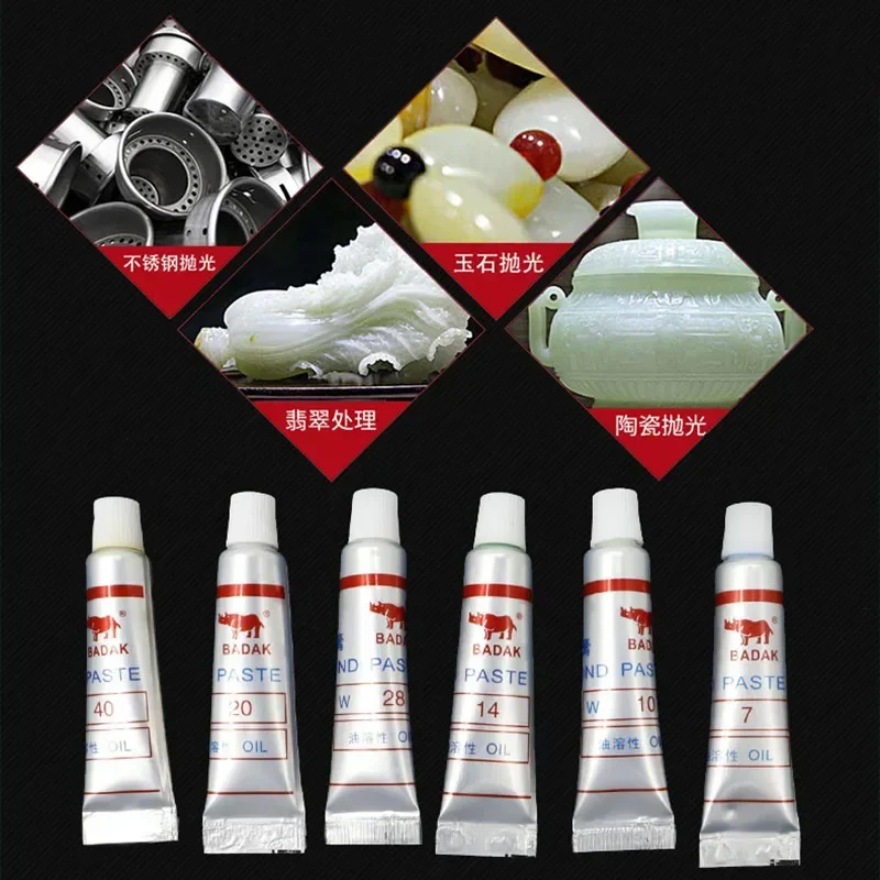 2 Stück 1/4-1/2 Körnung Metall polier creme Diamant polier läpp paste Glass chleifen Polieren Schleif paste Nadel werkzeug
