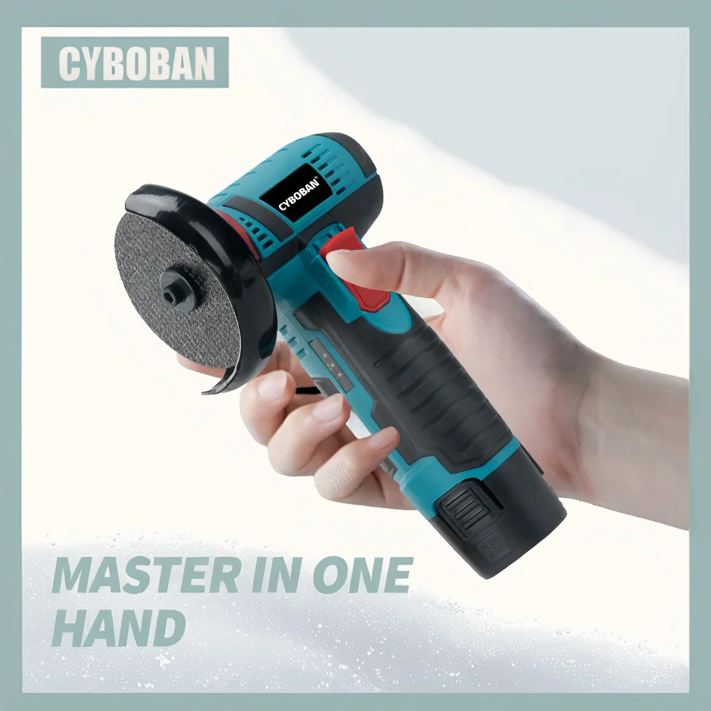 CYBOBAN-Mini amoladora angular de 12v, Motor de cepillo de reparación de automóviles, recargable para cortar diamante, herramienta eléctrica inalámbrica, pulido y moler