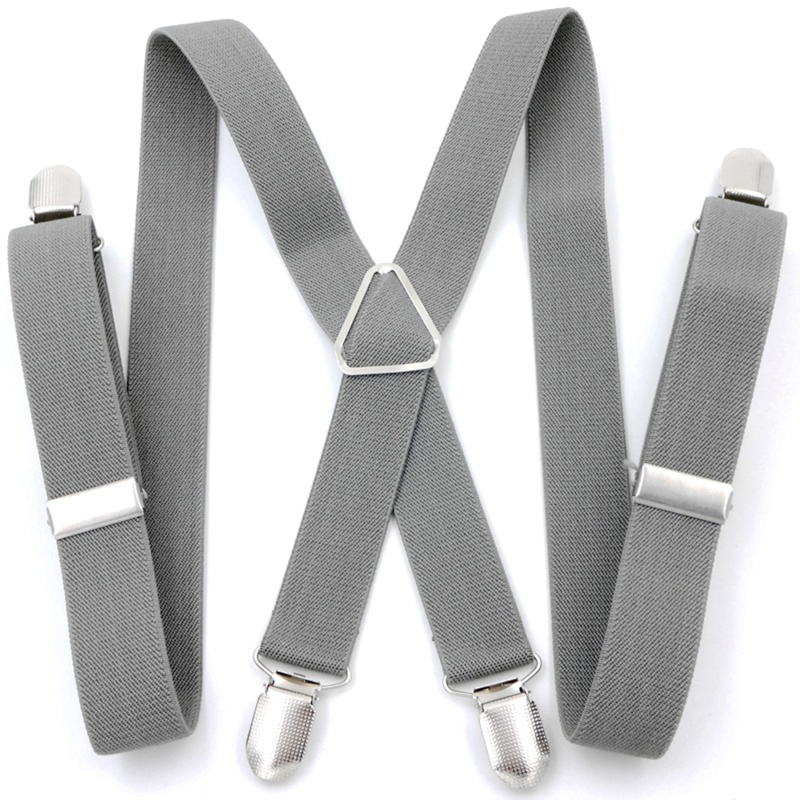 Tirantes de Color liso con Clips para mujeres, hombres y adultos, espalda X, elástico ajustable, Tirante de talla grande, correa para pantalones, Bretele
