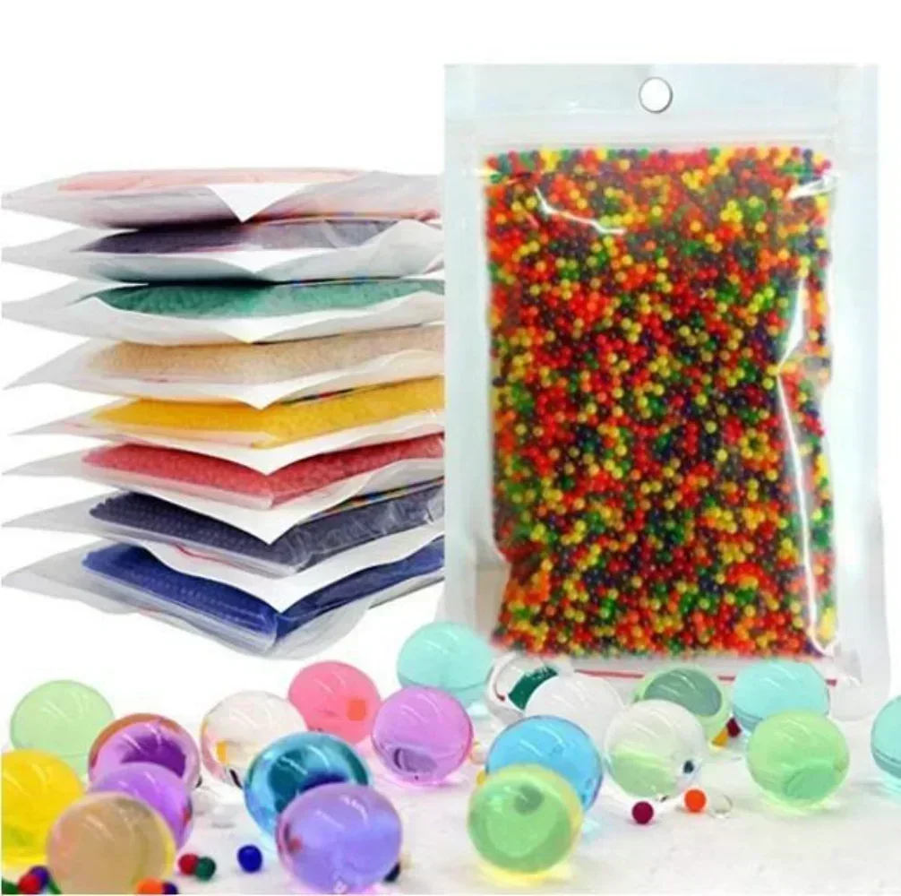 HOT10000Pcs Water Beads Pearl Shaped Crystal Soil Water Beads Mud Grow Magic Jelly Balls Wedding Home Decor