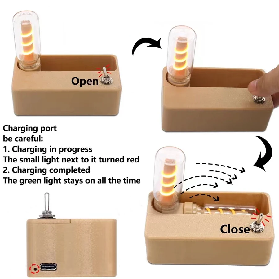 บรรเทาความเครียด Stuff Mechanical Flip Night Light ชาร์จแม่เหล็กยิง Fidget ของเล่นช่วยบรรเทาความวิตกกังวล,ความตึงเครียด
