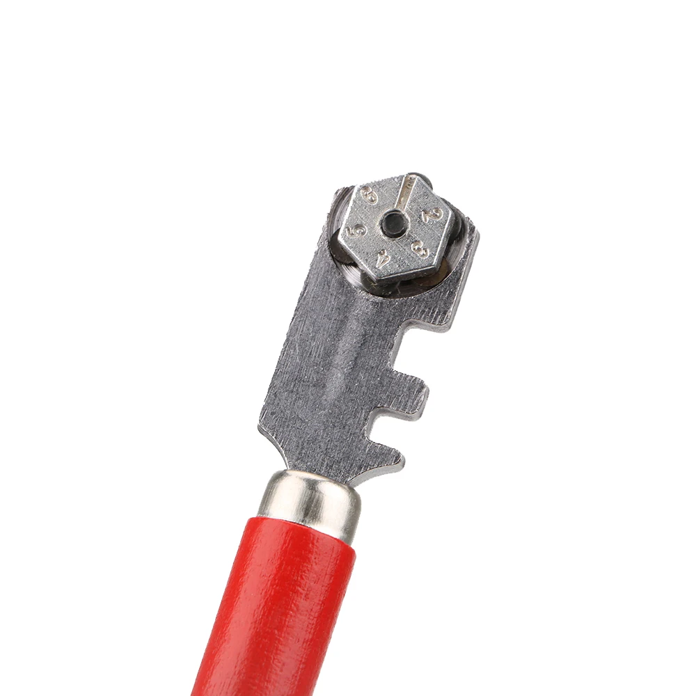 1個入り プロ仕様 ガラス タイルカッター 窓 クラフト 木製ハンドル 130mm ハンドツール ダイヤモンドチップ ポータブル ガラスカッターツール