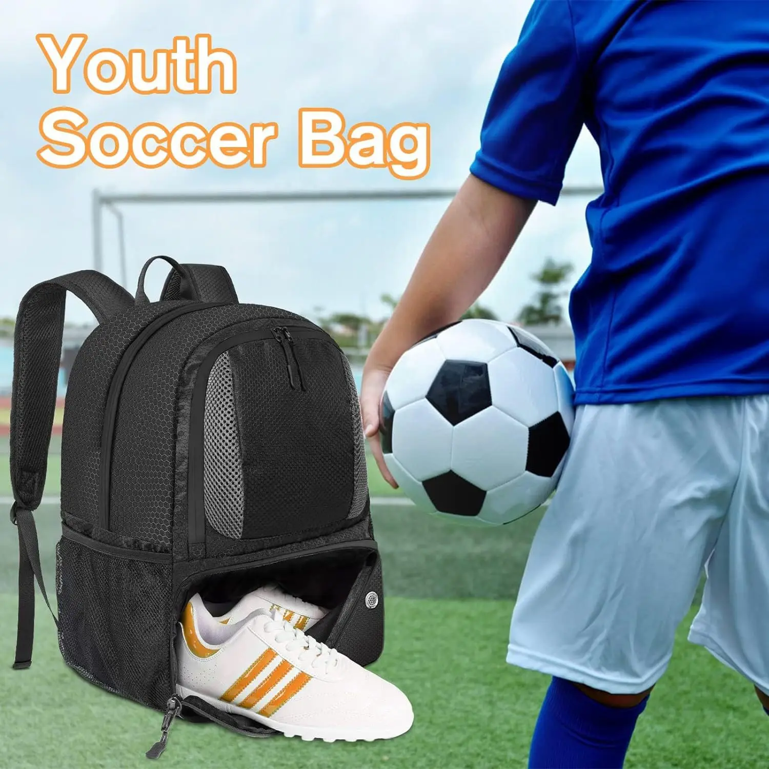 Mochila nueva transfronteriza, bolsa de fútbol, bolsa de equipo deportivo impermeable, bolsa de voleibol de baloncesto al aire libre, práctica y ligera