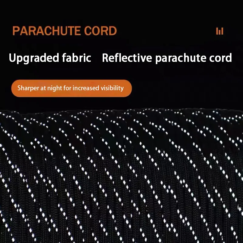 Paracord reflexivo militar 7 fios 4mm 550 cabo de pára-quedas tático barraca de acampamento cordão diy pulseira tecelagem corda