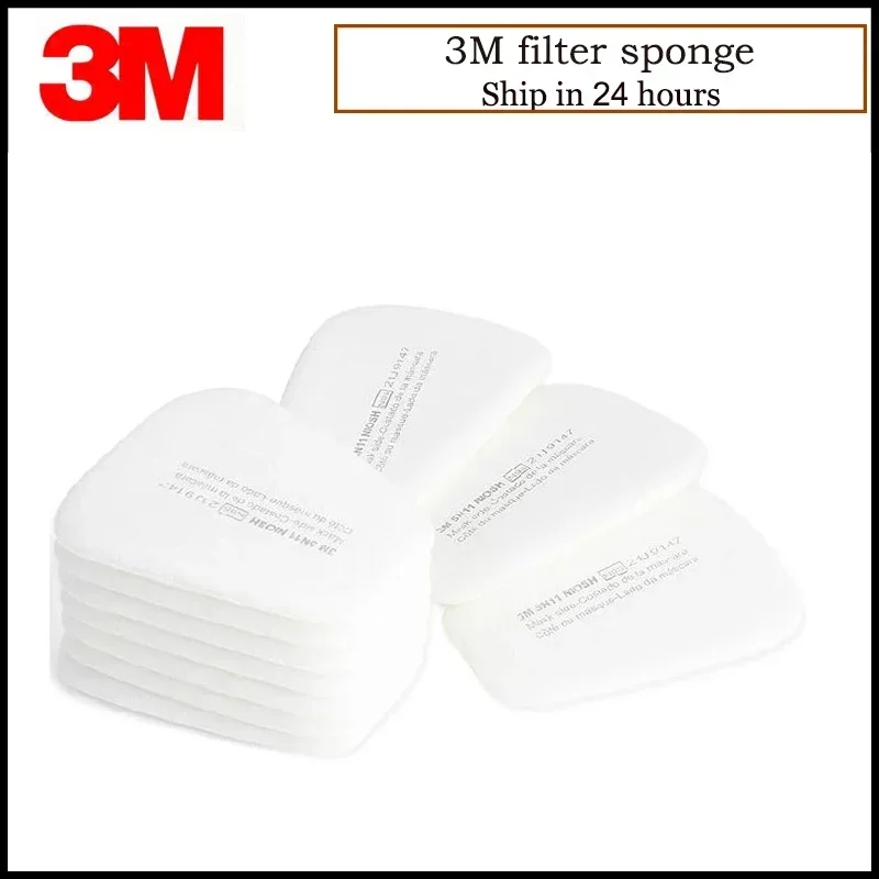 10 unids/caja 3M 5N11 filtros de algodón para 6200/7502/6800 accesorios de máscara de Gas y polvo pintura pulverización filtrado reemplazable