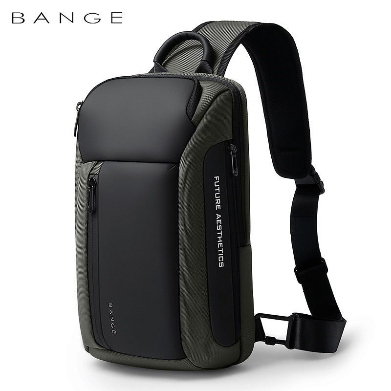 BANGE Oxford Bolsa de peito moderna à prova d'água com seis cores de tendência, itens de moda, memória de grande capacidade para homens e mulheres