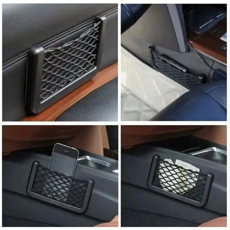 Sedile automatico Lato interno posteriore Articoli vari Tasca in rete Borsa portaoggetti Rete per telefono Tasca portaoggetti per auto Reti flessibili elastiche