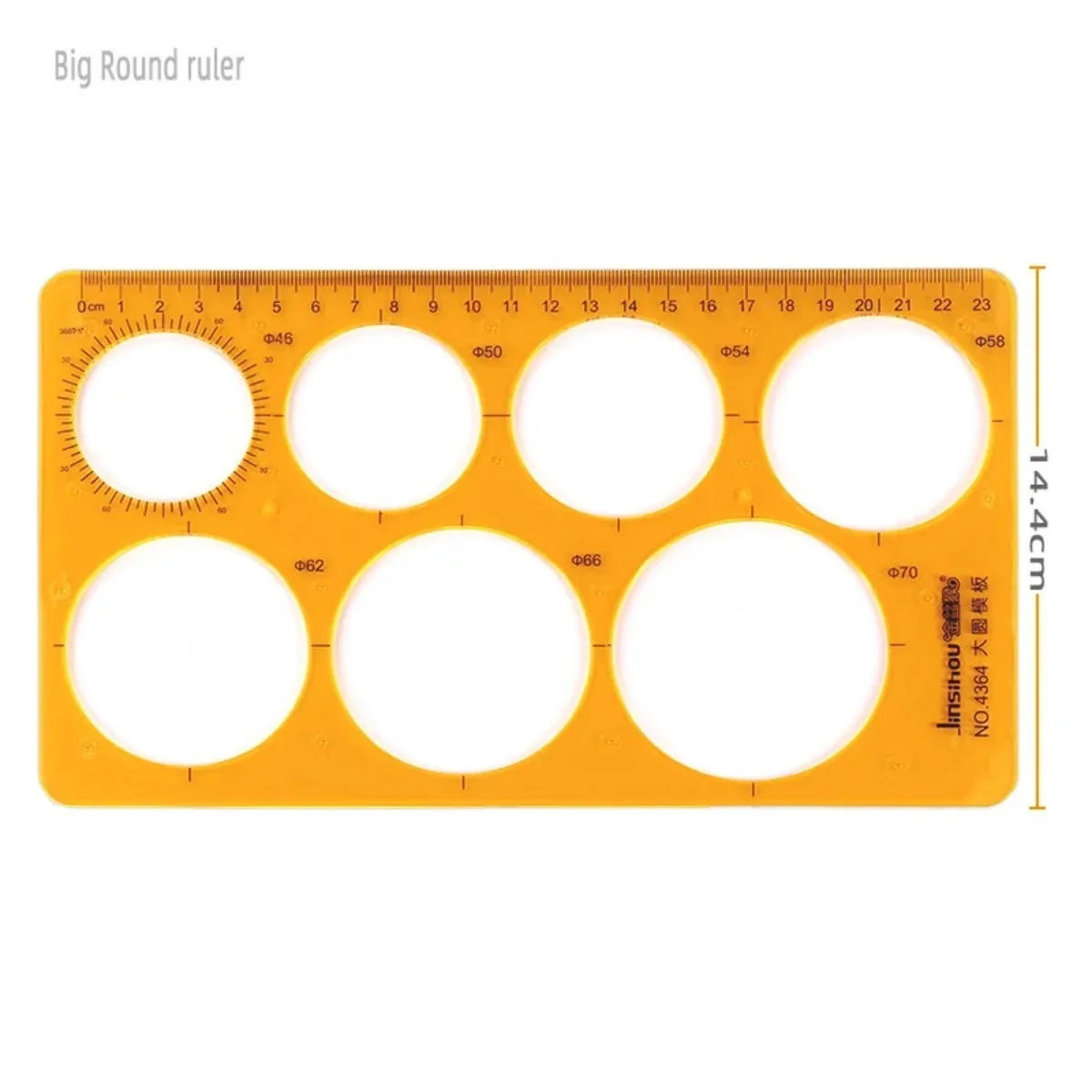 Yellow Plastic Graphing Templates - Includes Circles, Ellipses, Triangles, and More - Ideal for Students, Designers
