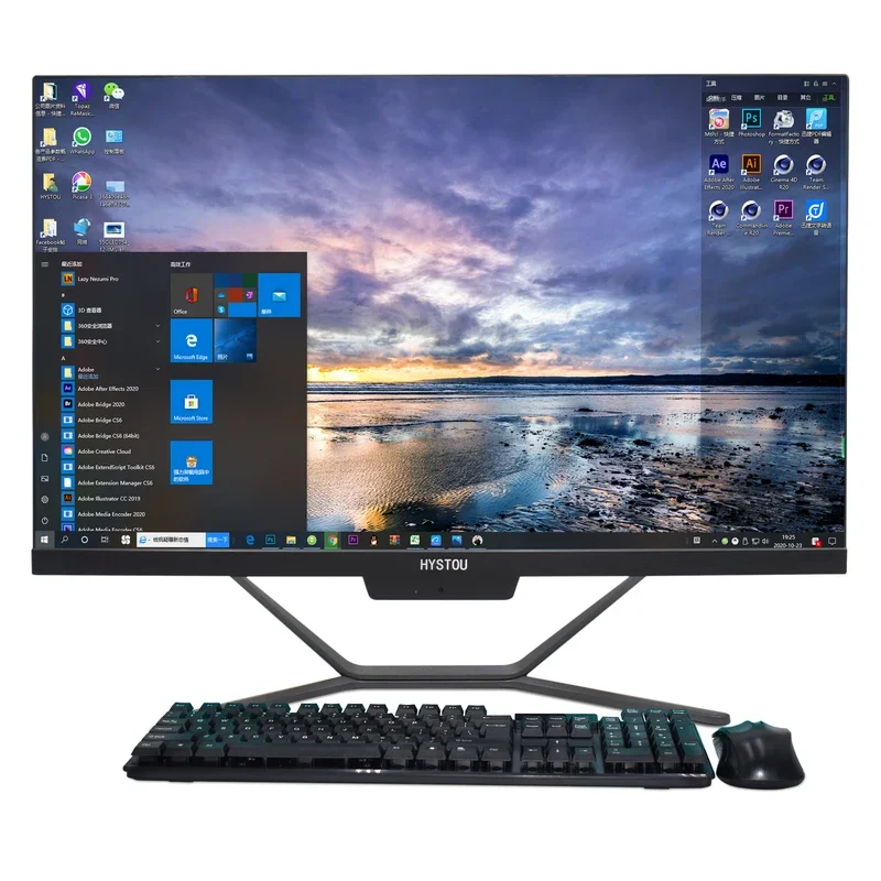 10 Cores Monoblock Intel Core i5 i7 11th 12th 23.8 Inch All in One PC Gaming Computer for School Office using