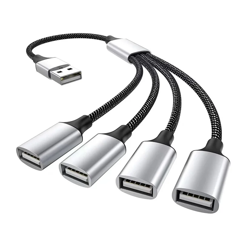 USB Cable Splitter HUB Extentions 2/3/4 Ports Phone Charger Power Adapter OTG Multiple Expander Charging Docking for Computer