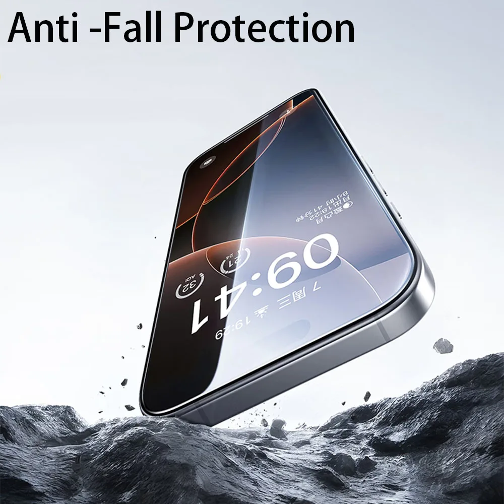 4 Stücke Volle Abdeckung Gehärtetes Glas Für iPhone 17 16 15 14 13 12 11 Pro Max Displayschutzfolie Für iPhone 7 8 Plus X XS Max XR Glas
