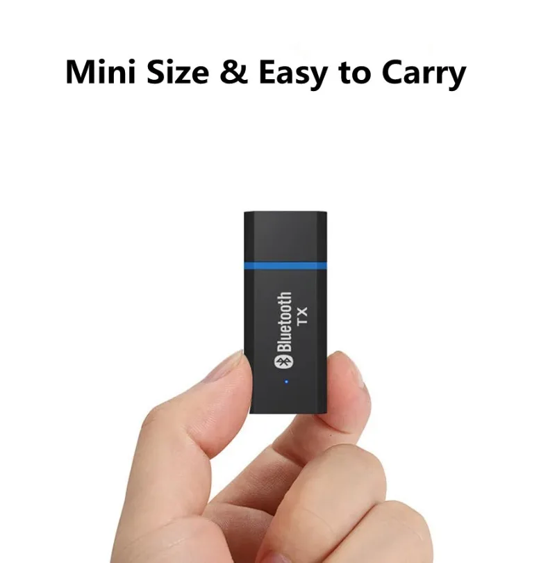 Bluetooth Transmitter 5 and EDR Audio Adapter For TV PC Headphones 3.5MM Jack AUX USB Stereo Music Wireless Adapter Plug & Play