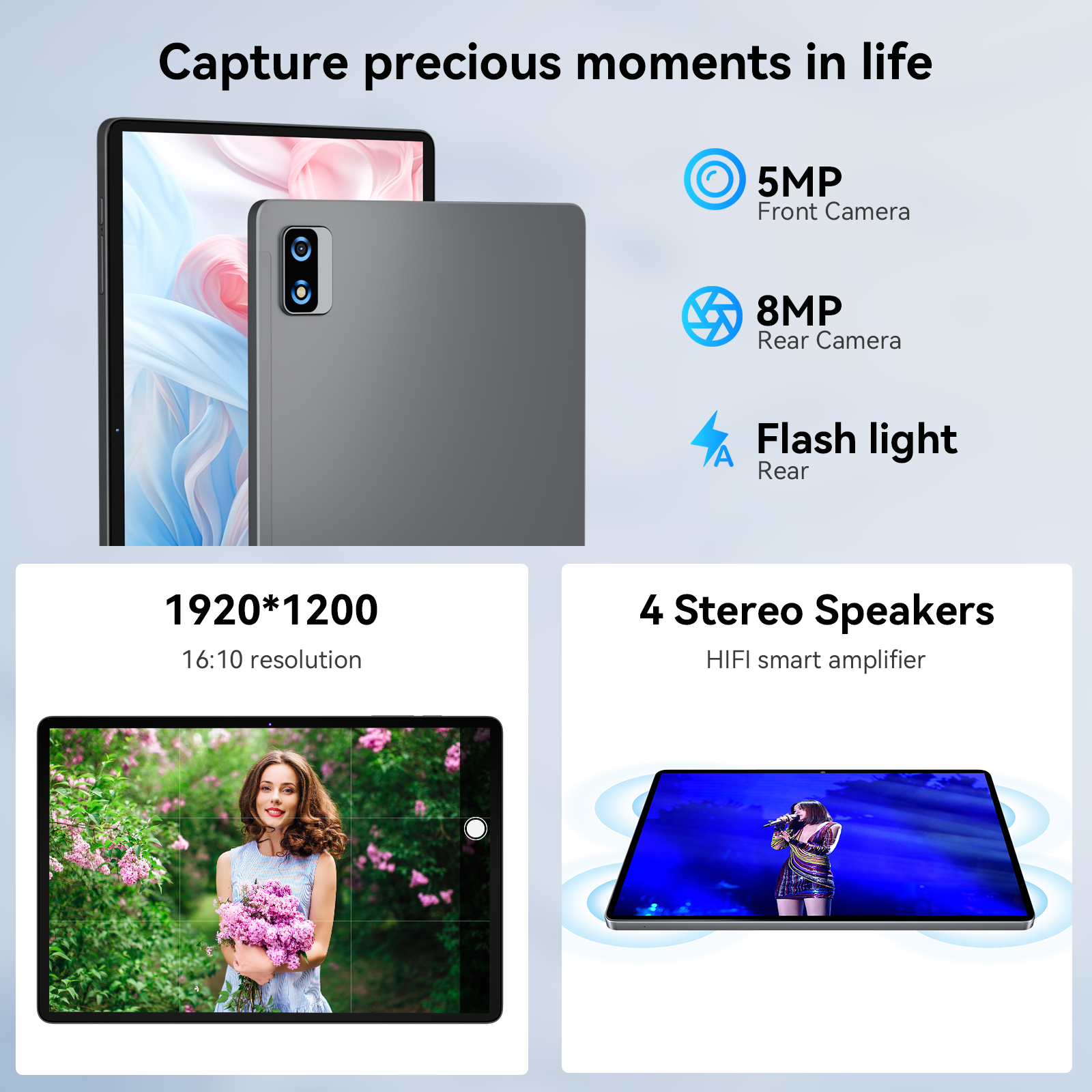 Adreamer แท็บเล็ตขนาด 10.1 นิ้ว 1920X1200 4GB RAM 64GB ROM Fast CHARGING 6000mAh 4G LTE กรณีโลหะแท็บเล็ต Octa-Core