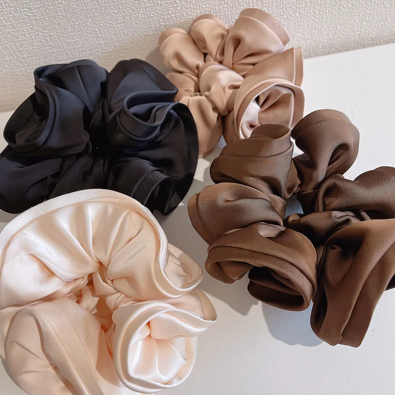 ผู้ถือหางม้าผม Tie Elegant ลําไส้ขนาดใหญ่ผม Scrunchies DIY อุปกรณ์เสริมผมของขวัญความยืดหยุ่นสูงความทนทานแหวนผม