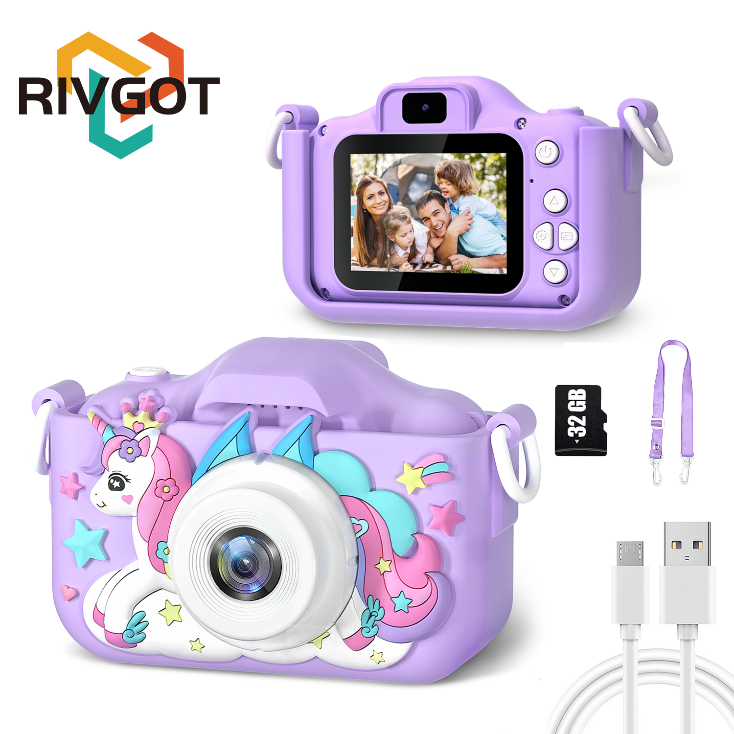 Nette Einhorn Kinder Kameras Alter 7-12 Digitale Kinder Kamera Mini Spielzeug 1080p HD Video Aufnahme Für Geburtstag geschenke Baby Kamera Spielzeug