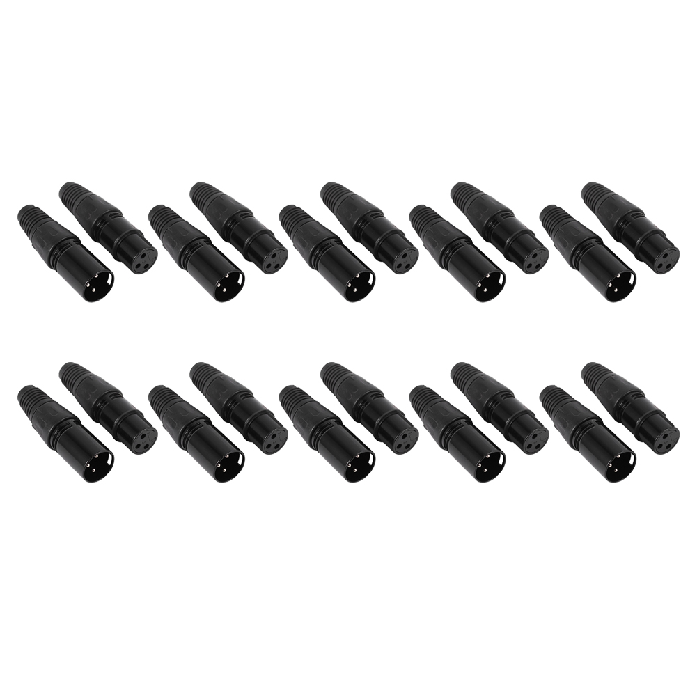 BABQ 10 pares XLR 3 pines micrófono Cables de audio conectores macho hembra micrófono serpiente enchufe conectores de cable