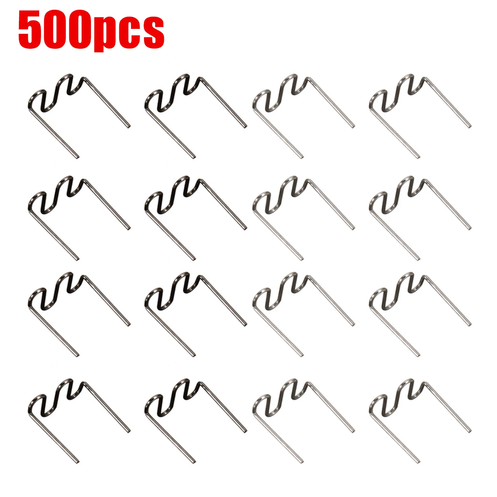 Grapas de grapadora caliente para soldador de plástico, reparación de plástico, grapas onduladas precortadas estándar, reparación de parachoques de coche, soldadura, 500 Uds.
