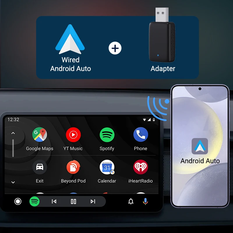 2025 nuevo 2 en 1 Mini caja inteligente adaptador Carplay inalámbrico Android Auto WIFI BT conexión automática para Toyota Volvo Benz MG Kia MAZDA FORD