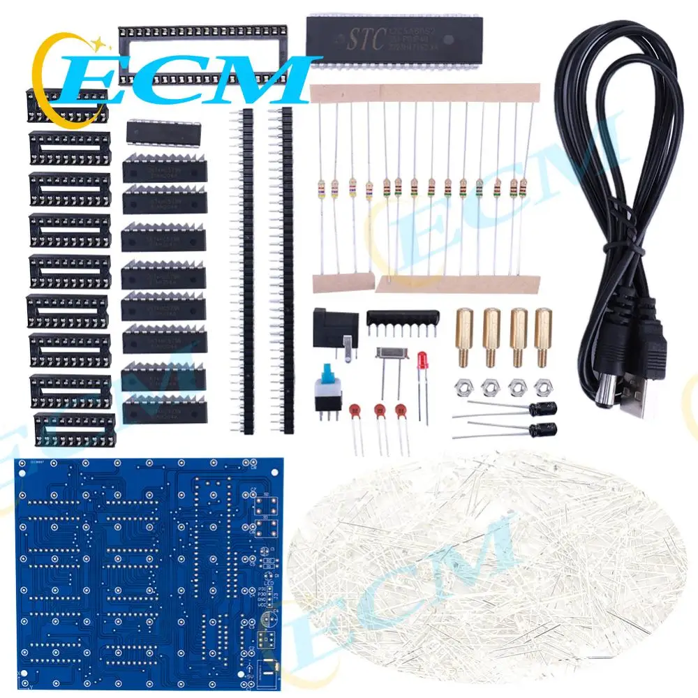 3D8 8x8x8 3MM LED Cube PCB Board Kit di saldatura cubo 4.5-5.5V LED Kit fai da te preciso per bambini e adolescenti Attività di apprendimento