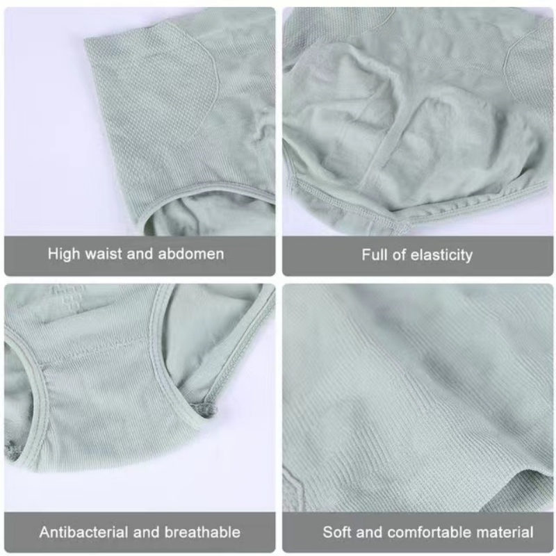Bragas adelgazantes sin costuras para mujer, ropa interior triangular de cintura alta para levantamiento de cadera, bragas abdominales planas para vientre, lencería
