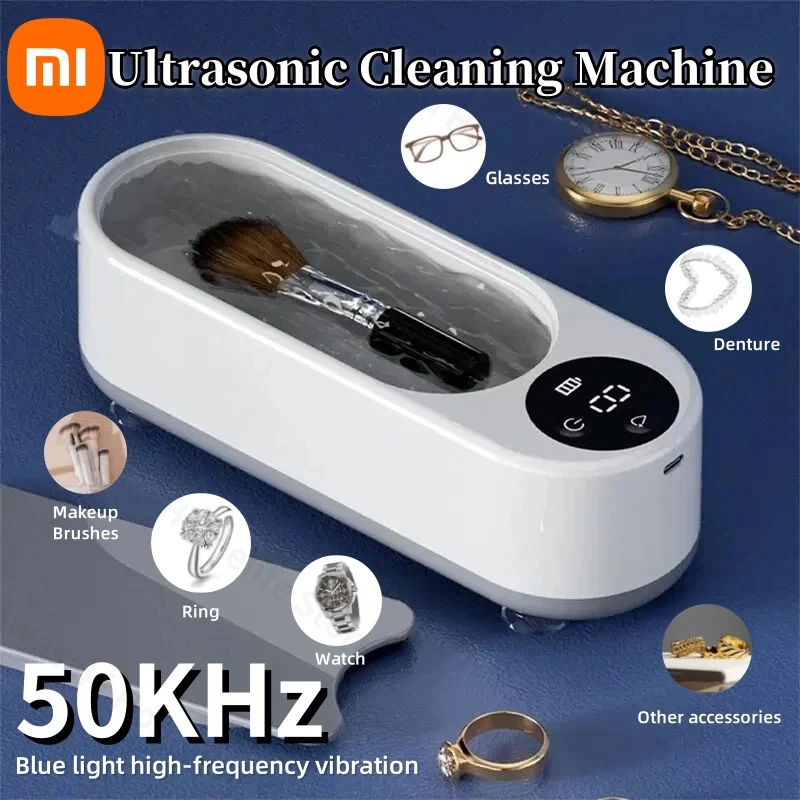 Limpiador ultrasónico Xiaomi 50KHZ 450ml USB portátil limpieza profunda para joyería anillo gafas pinceles de maquillaje hogar y viajes diseño silencioso