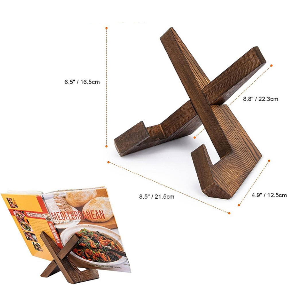 Holz Küche Arbeitsplatte Rezept Halter Einfache Desktop Ornament Kochbuch Ständer Halter Hause Tisch Dekor Buch Lesen Rest