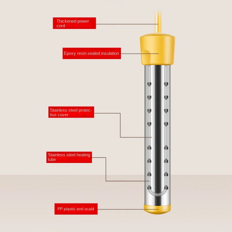 110V 220V Electric Water Heater High Power Heating Rod for Boiling Water Fast Heating and Boiling for Drinking and Shower