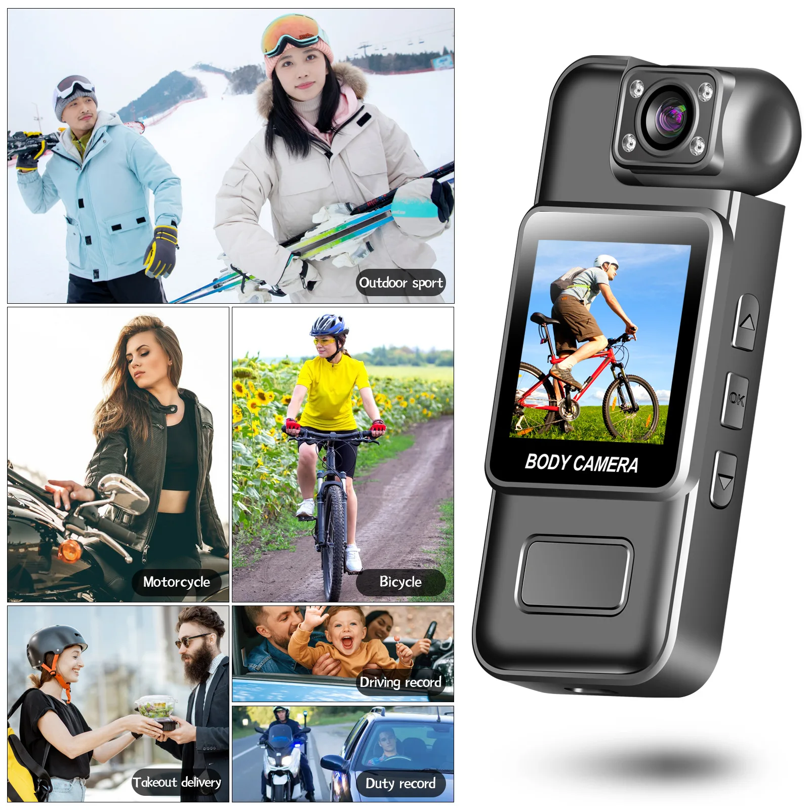 Ultra HD WiFi Mini Camera Handheld Portable Digital Video Recorder Police Body Cam Infrared Night Vision Sports DV Riding Camcor