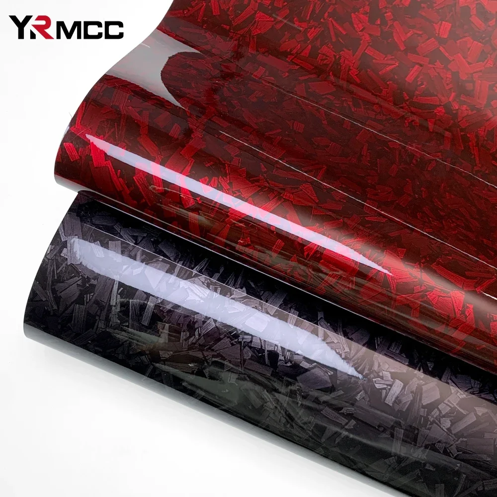คาร์บอนไฟเบอร์ไวนิลฟิล์ม Self Adhesive Auto Tuning ไวนิลห่อเคลือบเงาสีดําสีแดงรถฟิล์มสติ๊กเกอร์รถจักรยานยนต์รถอุปกรณ์เสริม
