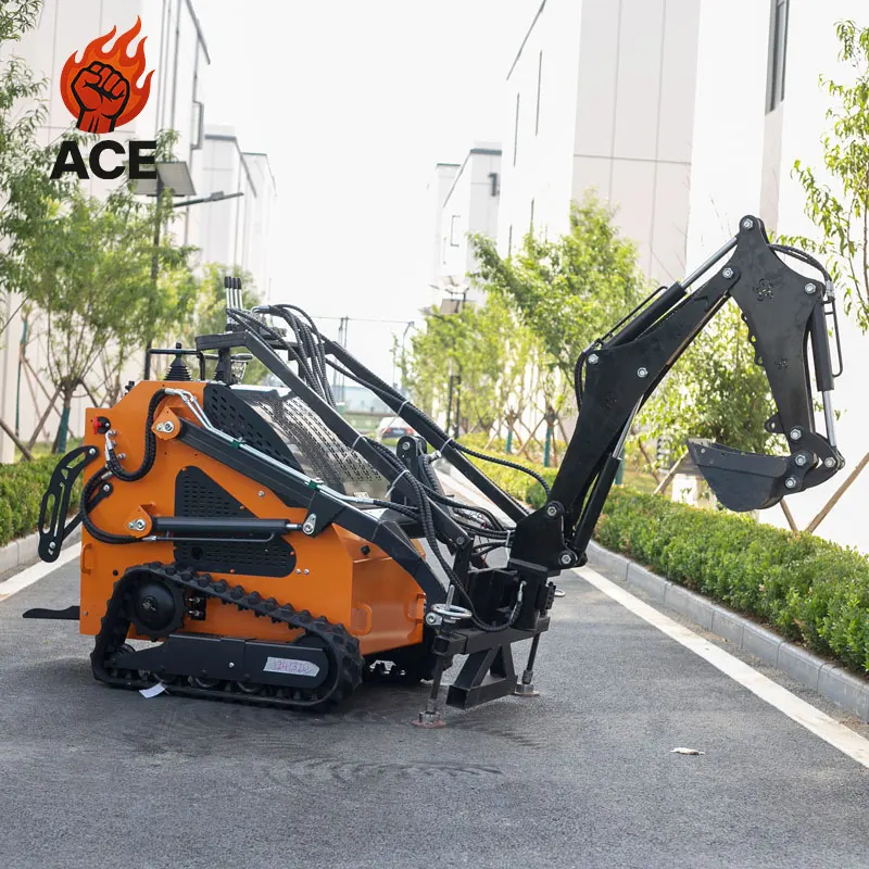 Kubota engine V1000 mini skid steer track loader EPA EURO5 china skid steer loader garden Small Skid Steer Loader for customize