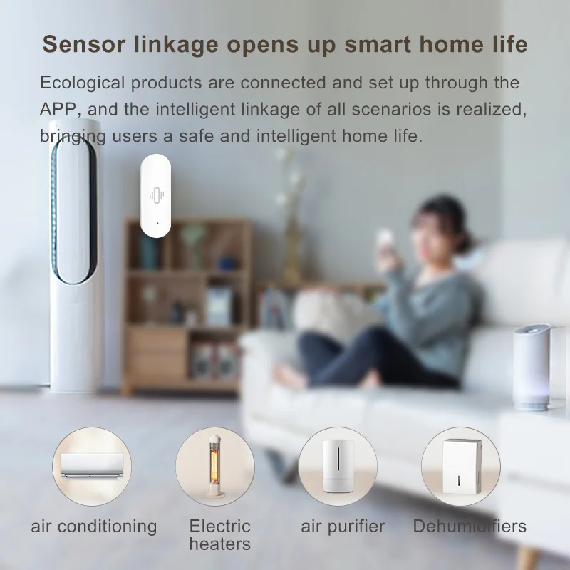 Tuya Smart Home WiFi Trillingssensor Detectie Smart Life APP Melding Real-Time Motion Shock Alarm Geschiedenis Recordbeveiliging