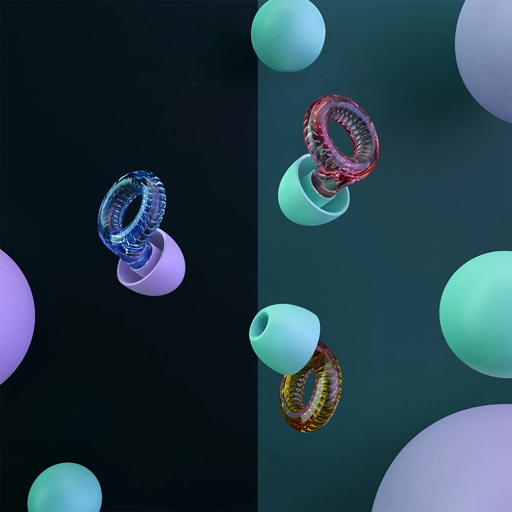 Transparent Silicone Noise Reducing Earplugs Reusable Waterproof Swimming Earplug Hearing Protection Sound Insulation Products