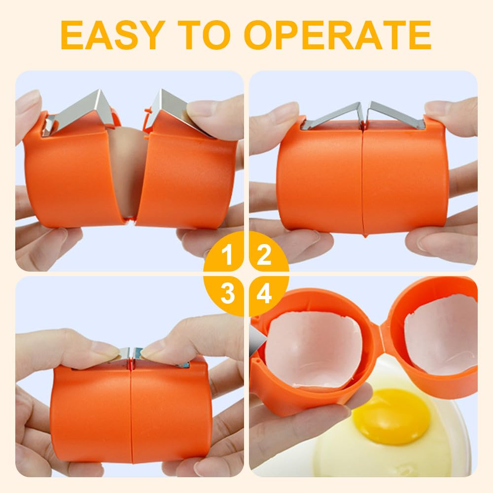 1/2 stücke Multifunktionale Eierschale Opener Handheld Ei Cracker Separator Werkzeug Eierschale Cutter Einfach Öffnen Küche Gadget für Rohes Ei