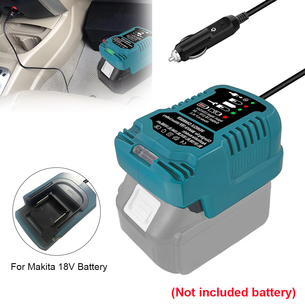 DC 12V/24V Li-Ion Batterie Mini Kompakte Auto Ladegerät Zigarette Leichter Stecker Mit LED Für Makita 18V LXT Batterie BL1860 BL1830