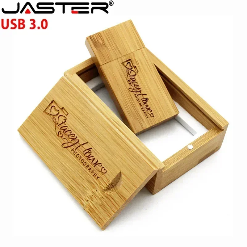 JASTER bloque de madera USB 3,0 unidad Flash de madera roja Pendrive 4GB 8GB 16GB 32GB 64GB 128GB memoria Stick U disco regalo