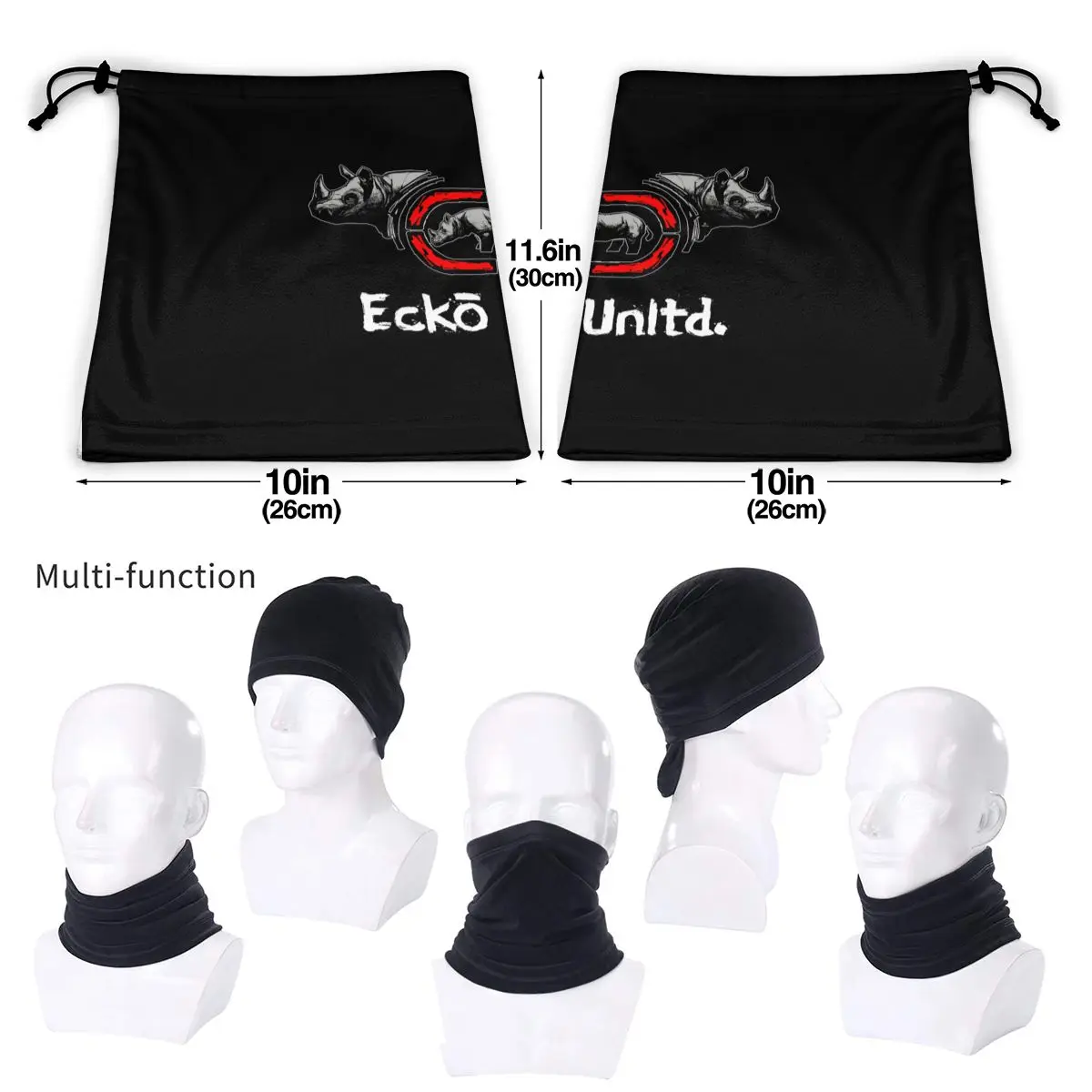 Ecko Unltd ผ้าพันคอผ้าพันคอพันคอผ้าไมโครไฟเบอร์แรดสำหรับผู้ชายผู้หญิงการปีนเขา