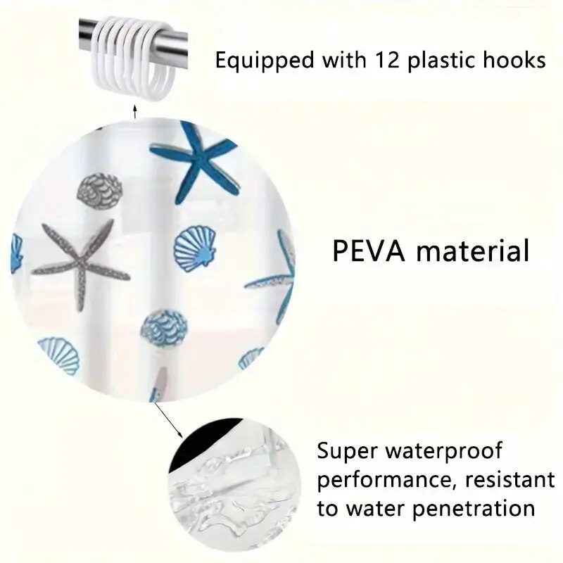 1pc com padrão cortina de chuveiro peva cortina de chuveiro à prova dwaterproof água banheiro partição cortina acessórios decoração do banheiro
