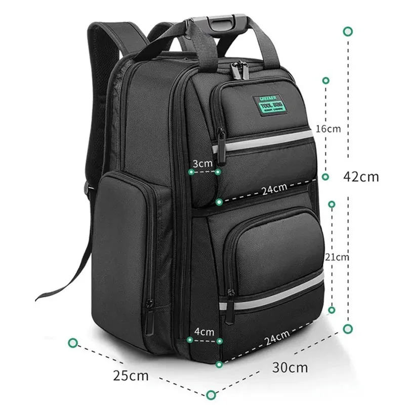 Multifunctional Shoulder Toolkit Canvas Electrician Backpack Portable Hardware Pocket Workshop Orkshop Construction Storage Bag