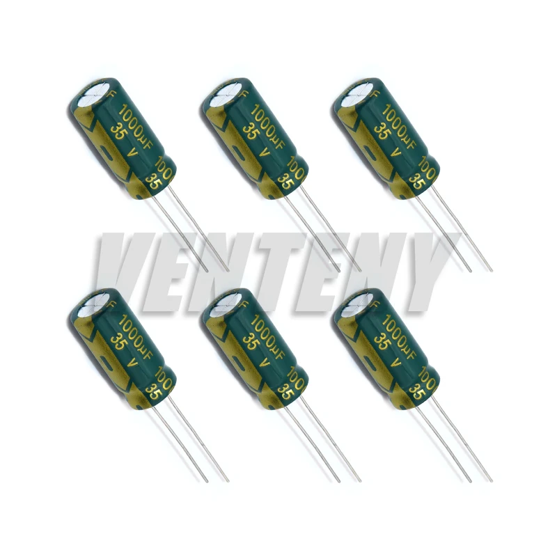 10 unids/lote baja ESR/impedancia alta frecuencia 25V 35v 50v 1000UF condensador electrolítico de aluminio tolerancia 20%