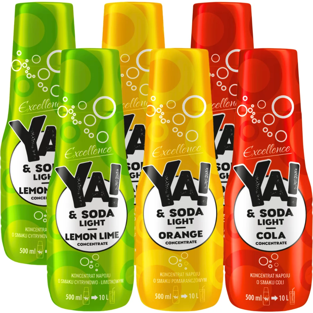 Ya! mix syropów do soda stream bez cukru 6 x 500ml