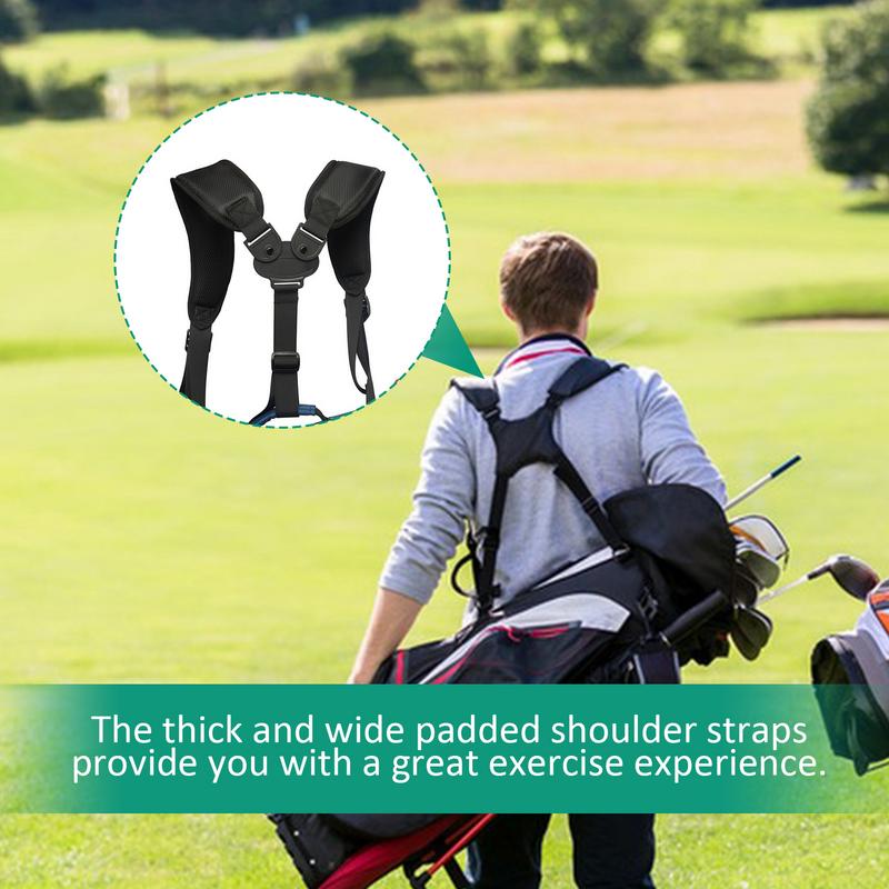 Golf Bag Straps Replacement Comfort Double Shoulder Adjustable Straps Nylon Backpack Straps Golf Stand Bag Shoulder Strap