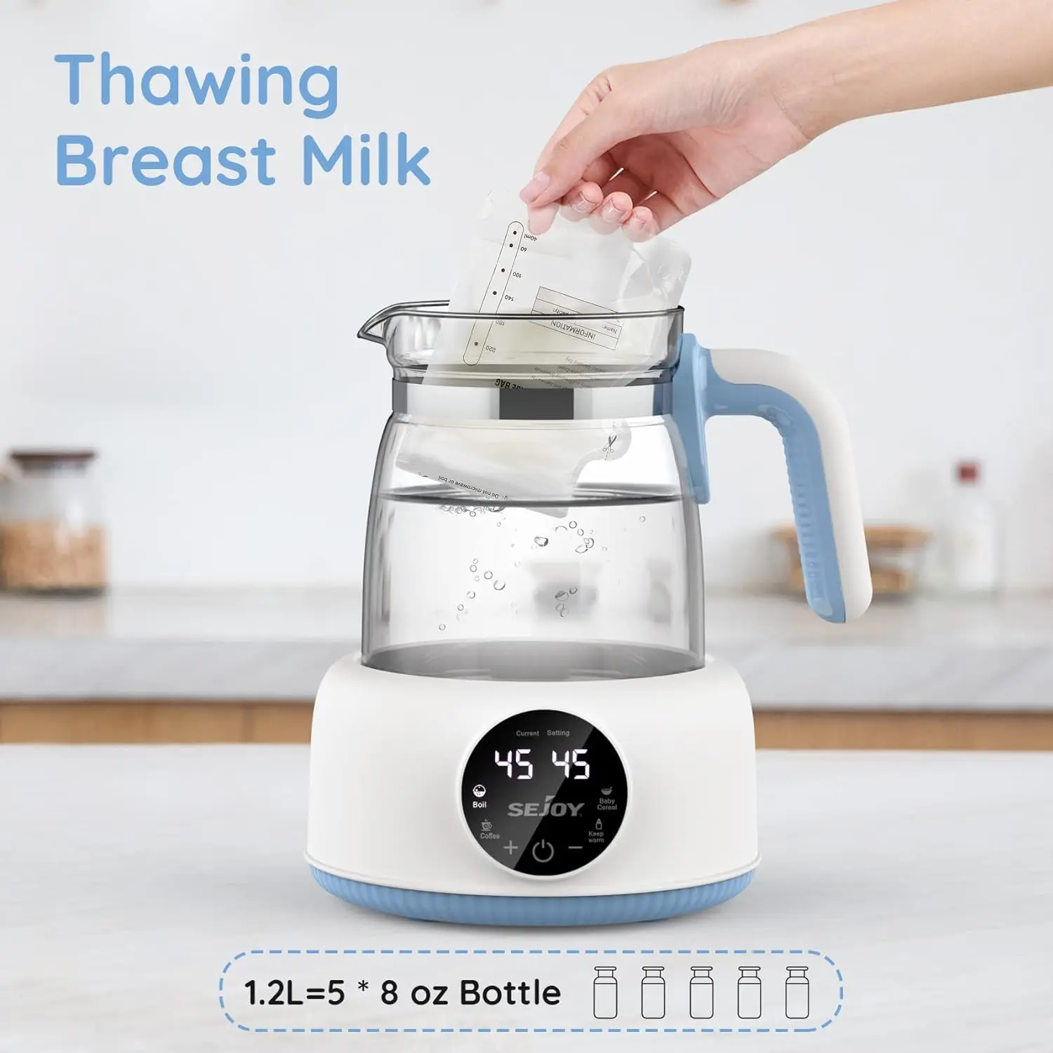 Calentador de biberones eléctrico Sejoy, modulador de leche termostático infantil, hervidor de fórmula para bebé, calentador automático, biberón