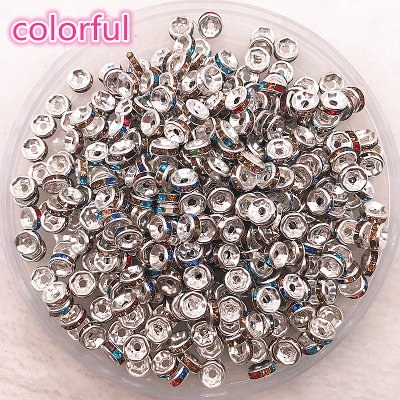50 Uds. De cuentas espaciadoras sueltas redondas de cristal checo Crystai de 6mm para fabricación de joyería, collar de pulsera DIY