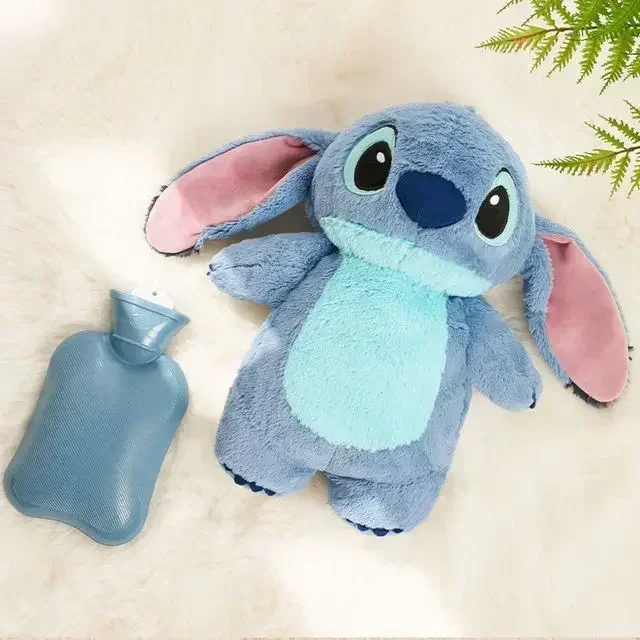 Aoger Disney Anime Hobby Stitch Winter Extra Large Pluszowa butelka na gorącą wodę dla kobiet do napełniania wodą w domu Podgrzewacz do rąk Prezent dla dziewczyny