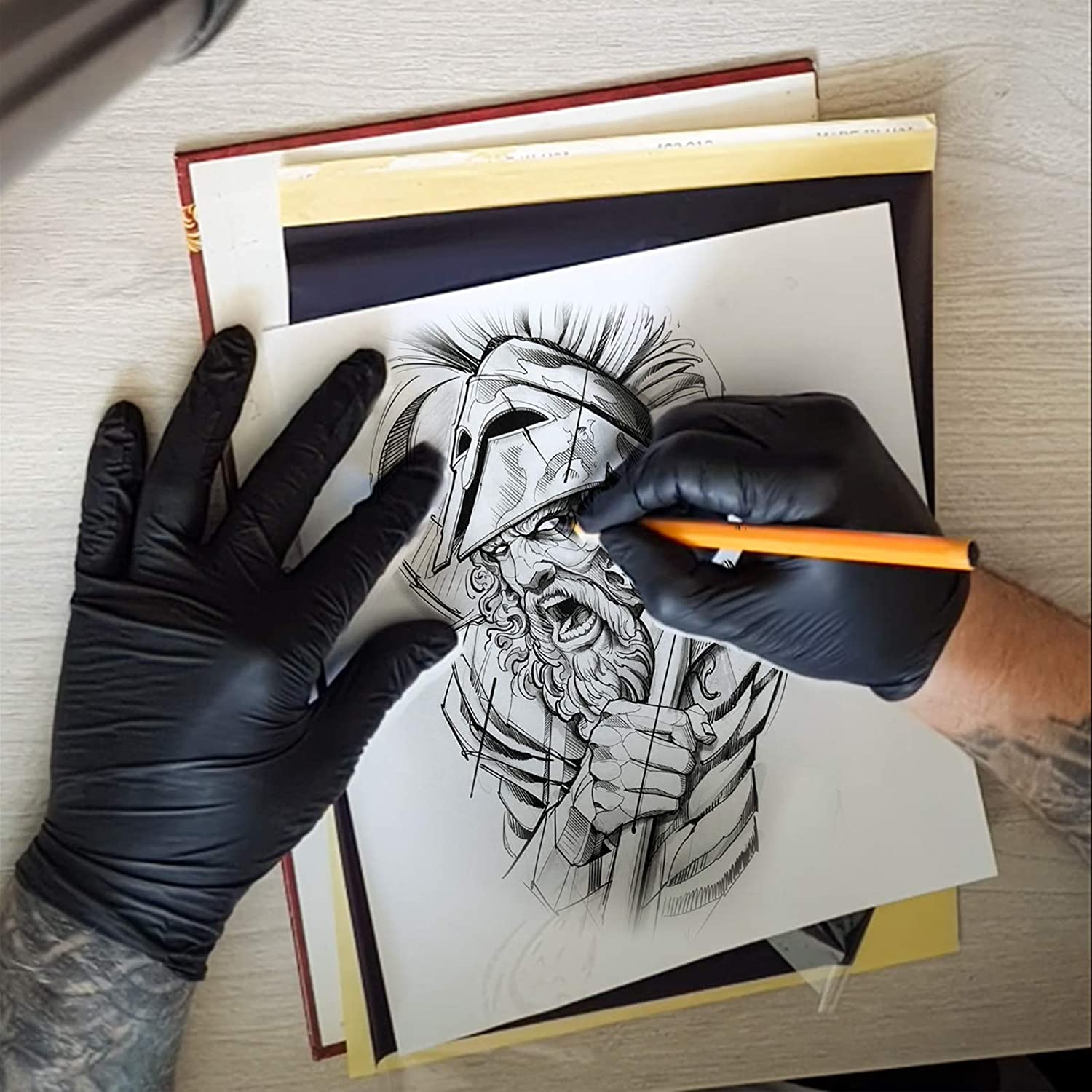 Tattoo Transfer Pape A4 ขนาด Tattoo Stencil กระดาษกระดาษสําเนากระดาษความร้อนสําหรับ Tattoo Transfer Machine Accessorie