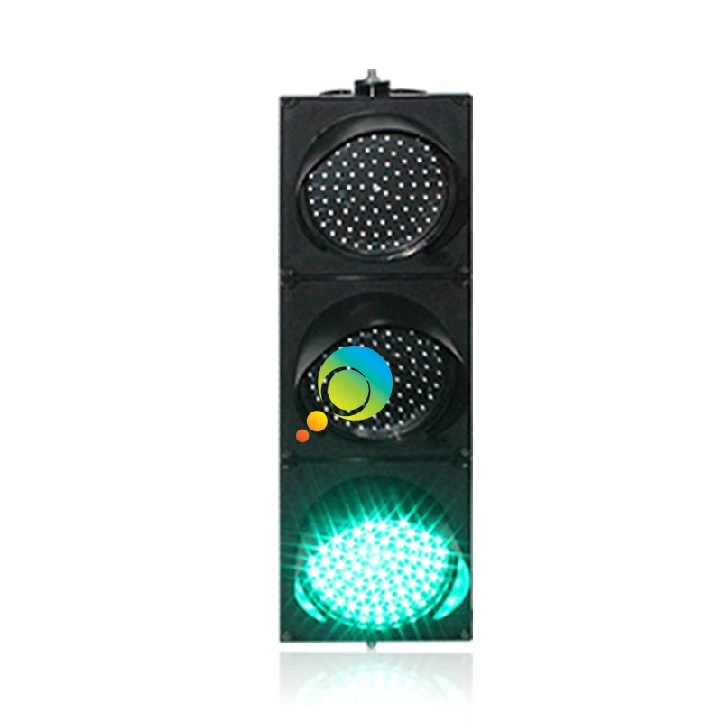Waterproof PC housing 200mm red yellow green traffic signal light with manual button control
