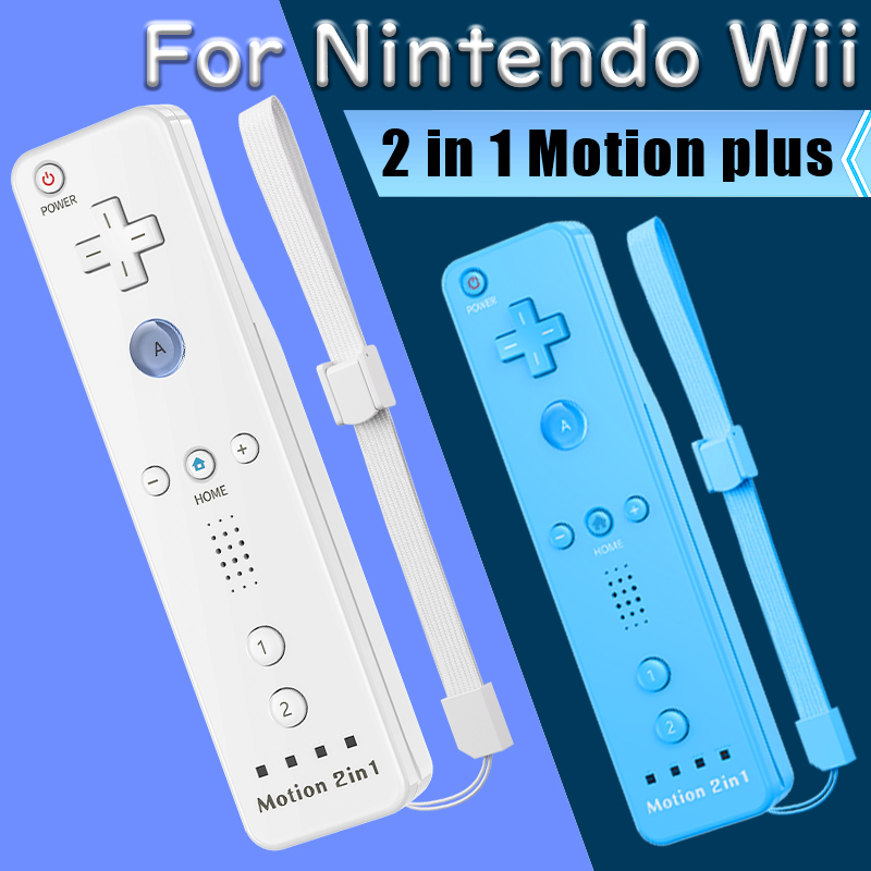 Контроллер 2 в 1 для Nintendo Wii Consloe Optional Motion Plus, беспроводной пульт дистанционного управления, джойстик с силиконовым чехлом, игровые аксессуары