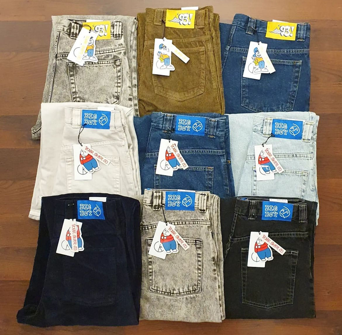 Retro Blue Baggy Skateboard Streetwear BigBoy Haft Loose High Waisted Jeans Y2K Couples Fashion Wysokiej jakości spodnie męskie